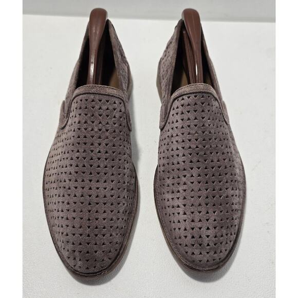 Women's Trask Ali Perforated TAUPE Suede Loafers Size 8.5 36-1554 NWOB - Picture 2 of 10